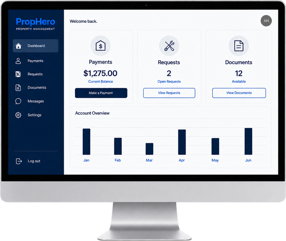 PropHero community portal dashboard